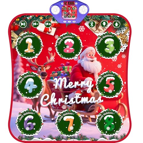 TooLion Dance Mats for Girls 48 Electronic Dance Mats with LED Light Wireless Bluetooth Kids Dance Mat Girls Dance Mat Dancing Mat Music Dance Toy with 3 Game Modes Develops HandEye Coordination - Image 1