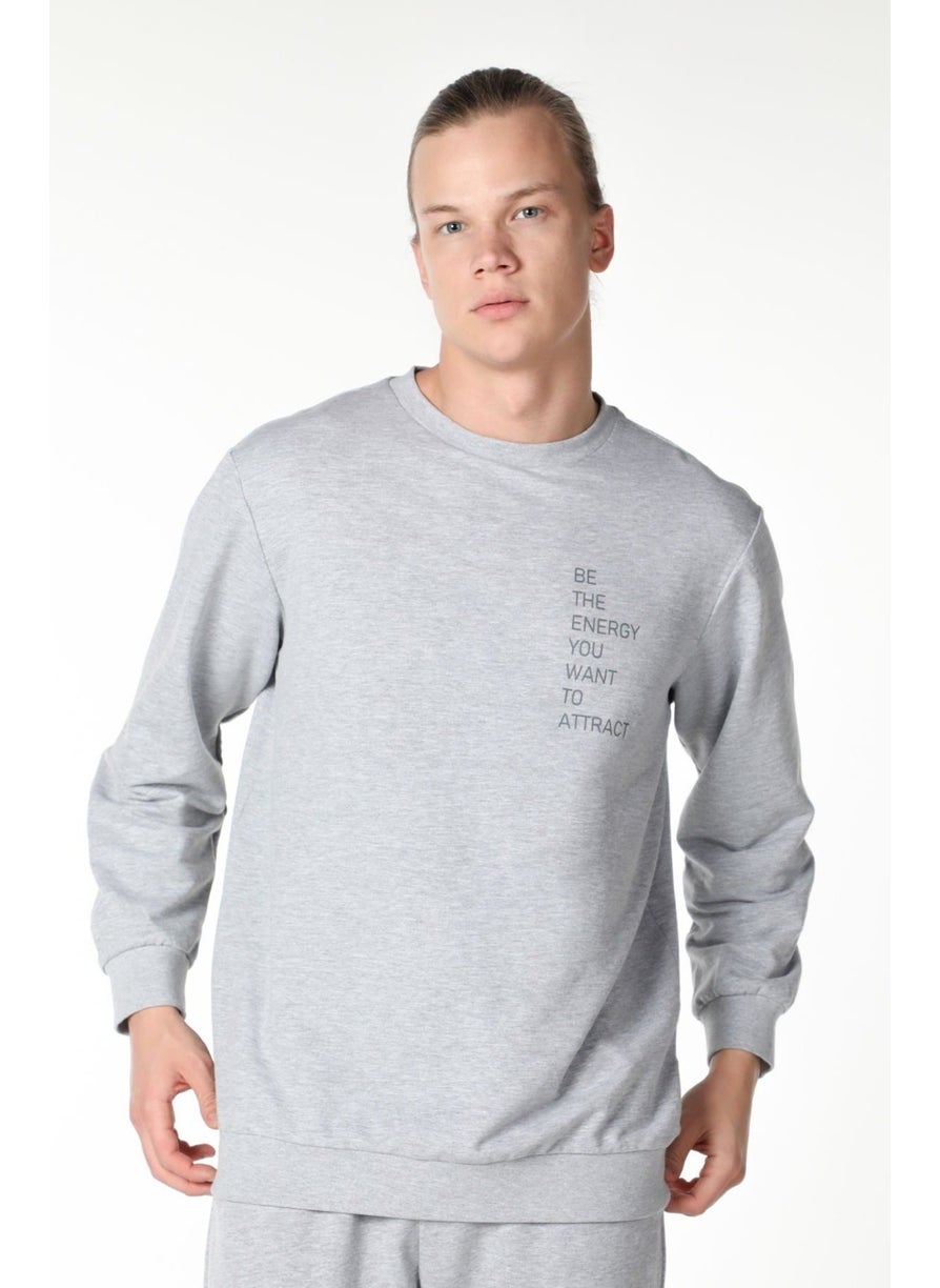 Men's Printed Sweatshirt Grey Melange - pzsku/ZFADA53DDA185237ED9E0Z/45/_/1733933884/18784b52-29f5-4f68-836a-ab809a0447f1