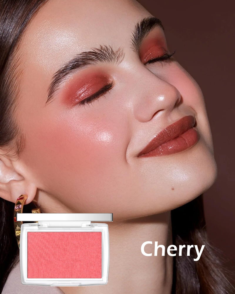 Lestpola Powder Blush Palette, Matte Powder Makeup Blush for Cheeks, Natural Glow Face Blush Contour Palette, Lightweight, Smooth, Highly Pigmented Buildable Color, Long-lasting All-Day Face Enhancing -#Cherry - Image 2