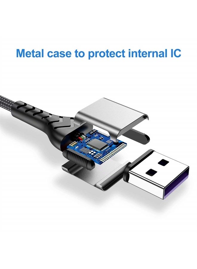 Durcord شاحن آيفون، [معتمد من MFi] حزمة 3 كابلات USB A بطول 10 أقدام لشاحن Lightning طويل، كابل شحن سريع لآيفون Xs Max/XS/XR/X/8/7/6S/6/Plus/SE/iPad (فضي) - Image 5