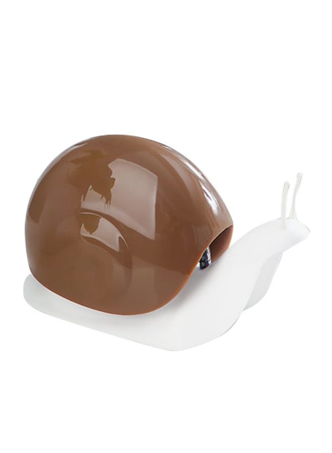 NIBEMINENT Snail Shape Liquid Soap Dispenser Brown/White 7.2x17.5x11cm - Image 1