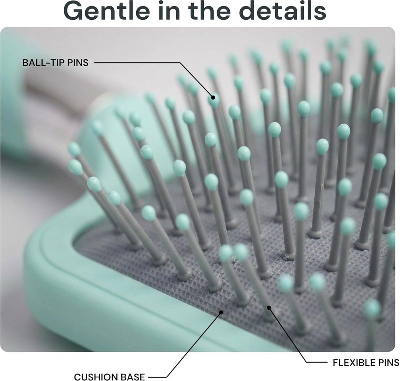 Glitters Travel Handbag Hair Brush with Flexible Bristles - Portable Size (SIZE-XXL) - Image 3