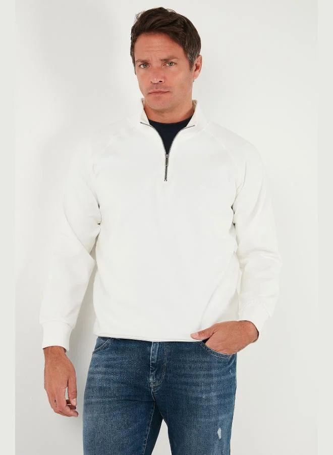 Buratti Buratti Cotton Relaxed Fit Half Zipper Stand Collar Sweat Men's SWEAT 5901232