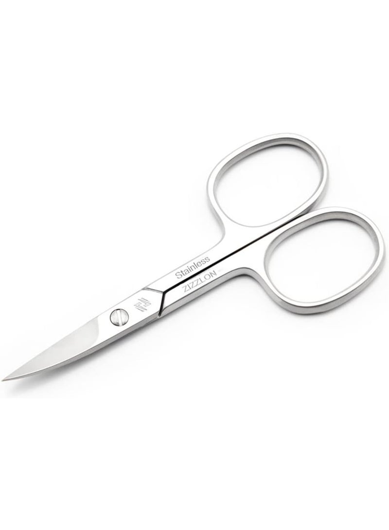 ماركة غير محددة مقص اظافر من الستانلس ستيل - مقص منحني للحواجب والرموش والشارب واللحية وشعر الانف واظافر القدم - مقص باديكير مانيكير للرجال والنساء - Image 2