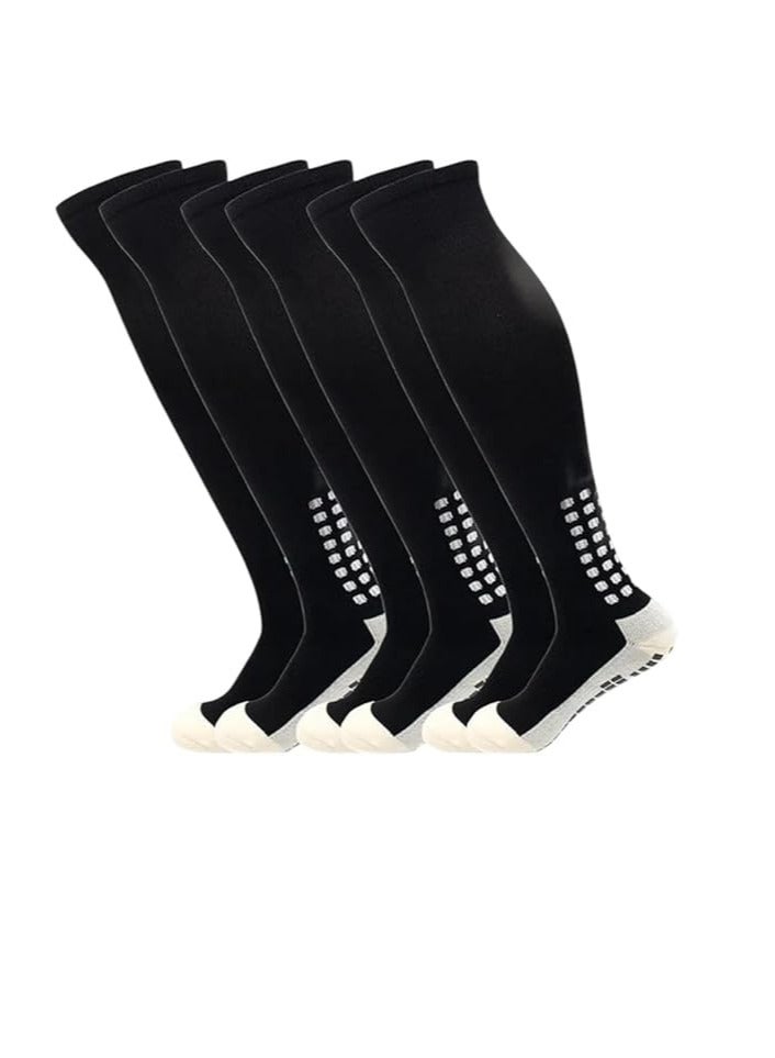 Spall Unisex Knee High Soccer Socks, Adult Athletic Grip Football Team Socks - Image 1
