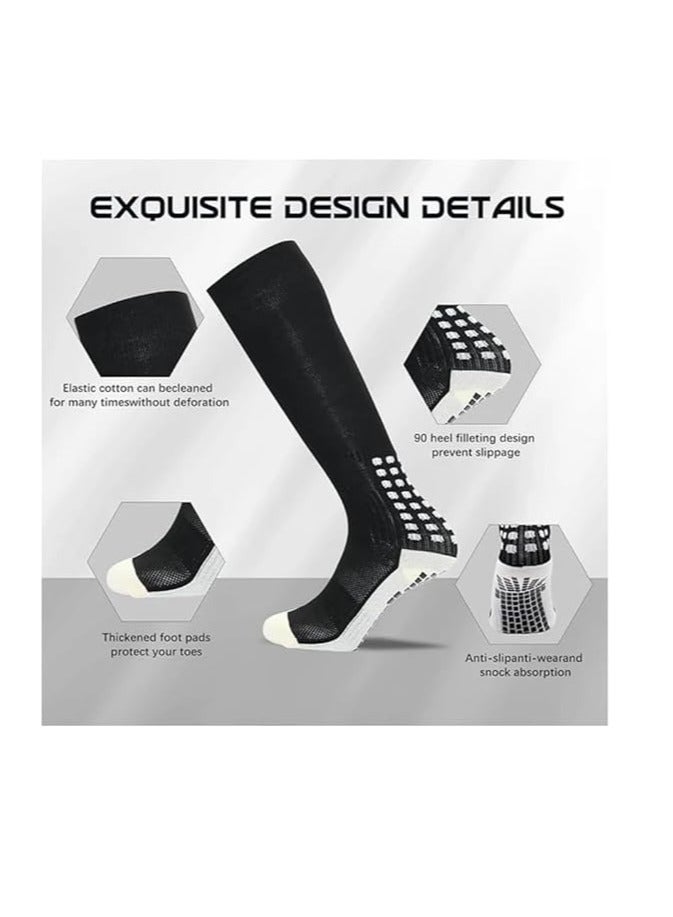 Spall Unisex Knee High Soccer Socks, Adult Athletic Grip Football Team Socks - Image 2