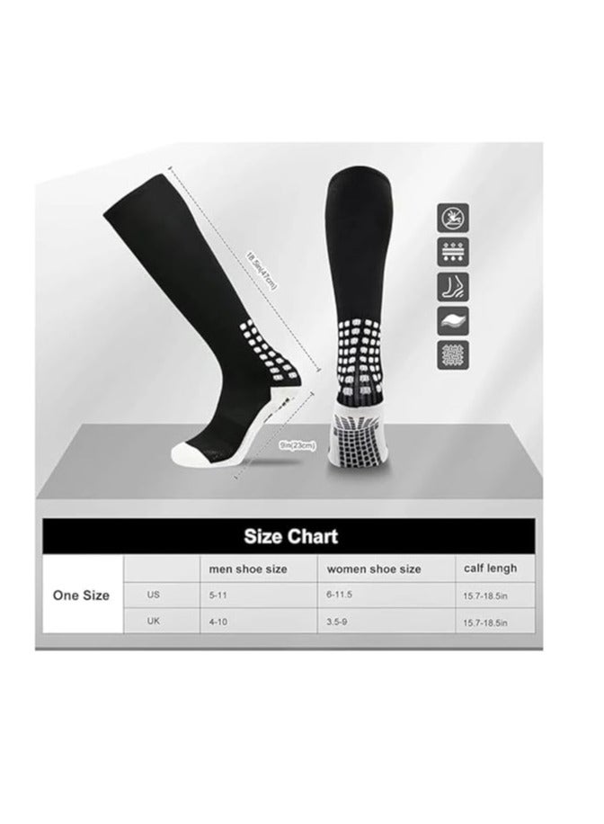 Spall Unisex Knee High Soccer Socks, Adult Athletic Grip Football Team Socks - Image 3