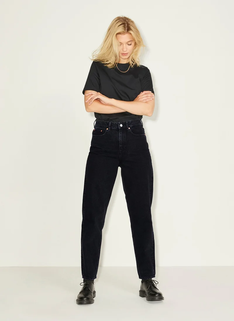 JJXX High Waist Mom Fit Black Women's Trousers 12207159