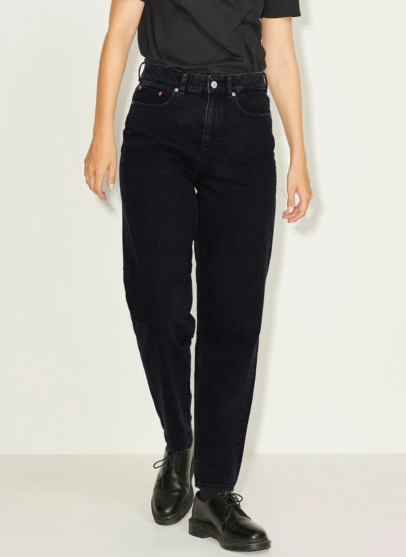 JJXX High Waist Mom Fit Black Women's Trousers 12207159