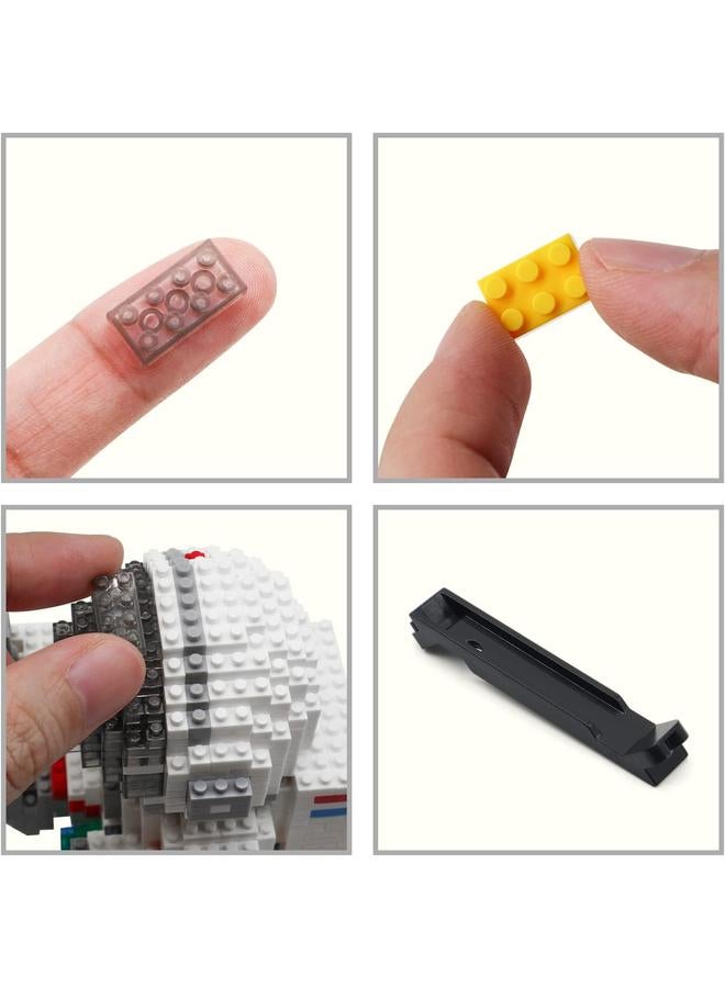 Bluejw Finger Rock Astronaut Mini Bricks Miniature Building Set Micro Building Kits for Adults and Kids 12-15 Space Toys with Balloons - Compatible Nano (1368 Pieces) - Image 3