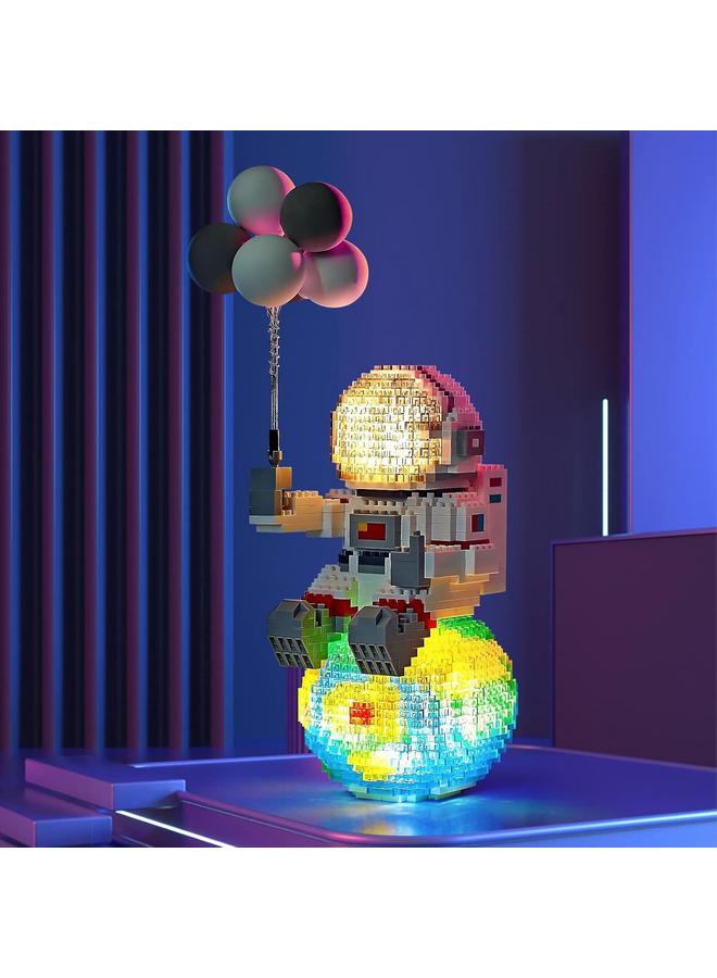 Bluejw Finger Rock Astronaut Mini Bricks Miniature Building Set Micro Building Kits for Adults and Kids 12-15 Space Toys with Balloons - Compatible Nano (1368 Pieces) - Image 5