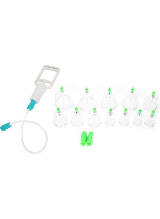 Generic Onewer Cupping Device, 12pcs Cupping Set Vacuum Cupping Vakuum Massag Cupping Set, for Home  - Image 1