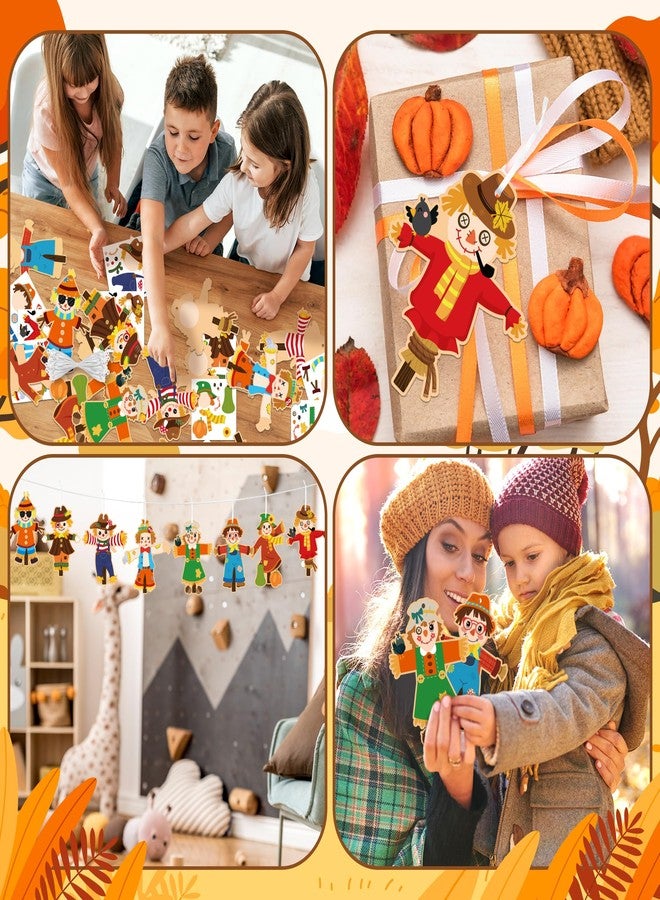 BeYumi Fall Scarecrow Craft Kit - 123Pcs Fall Scarecrow Craft Kit DIY Autumn Thanksgiving Ornament Set Home Classroom Game Activities Art Supplies Decor for Kindergarten Kids - Image 4