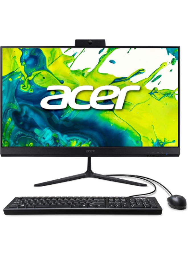أيسر AIO Aspire C24 مع شاشة Full HD بحجم 23.8 بوصة (1920x1080)، معالج Core 5-120U/ذاكرة RAM سعة 16GB DDR5/قرص SSD سعة 512GB/رسومات Intel/DOS (بدون ويندوز) - Image 1