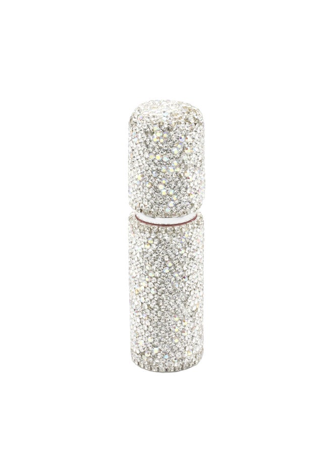 Bestbling Rhinestone Empty Portable spray bottle cosmetic Perfume spray bottle spray essential oil bottle glass perfume bottle 10ML Silver - Image 4