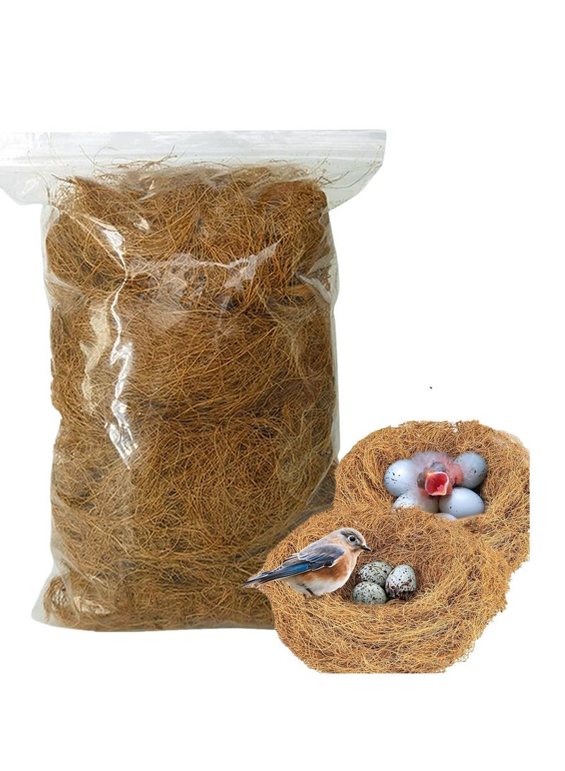 ألياف جوز الهند لعش الطيور 250 جرام ، مادة تعشيش الكناري عش طائر جوز الهند عصفور ألياف جوز الهند ركيزة الفراش الفضفاضة لوضع البيض ، مواد الراحة للطيور ، ببغاء الطائر الطنان - Image 1