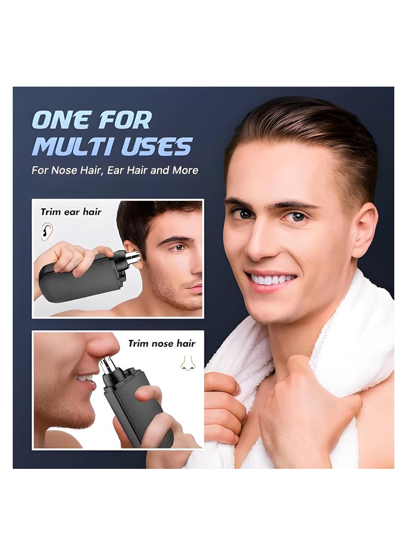 Excefore Portable Nose Hair Trimmer for Men & Women, Versatile Nose Trimmers for Ear, Eyebrows, USB Rechargeable, Waterproof, Painless Trimming, Long-Lasting Battery (2PCS) - Image 2