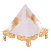 Petrichor 23 inches Feng shui Vastu Crystal Pyramid with Golden Legs 23 inches Decoration Gifts - Image 3