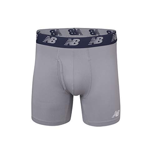 New Balance Men's Big and Tall 6" Boxer Brief Fly Front with Pouch, 3-Pack of Big Man Boxers - Image 3