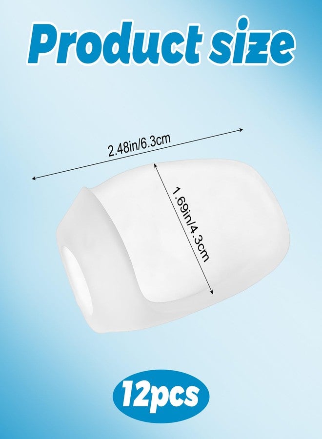 Dimeho 12 Pcs Bunion Cushion Protector, Bunion Corrector Pads with Separator Guards Clear Shields Relief for Big Toe Calluses Corns - Image 2