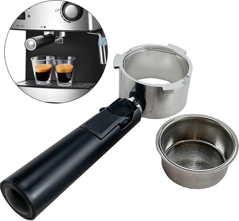 51mm Stainless Steel Bottomless Coffee Portafilter ，Coffee Machine Handle Filter， for Professional Coffee Maker Accessory，51mm portafilter 3 ears with Prongs Thickness 4mm - Image 1