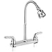 ExcelFu RV Kitchen FaucetCamper RV Sink Faucets Kitchen Replacement with Flexible Arc 360 Degree Rotatable Sprayer for CampersMotorhomesTravel Trailers8 inch 2 HoleNonMetallicChrome - Image 2