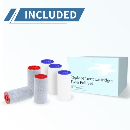 Filymosie Replacement Filter Set for Weddell Duo - High-efficiency Shower Water Filtration System that Removes Chlorine/PFAS/Contaminants for Better Skin and Hair Health (3R+3B) - Image 2