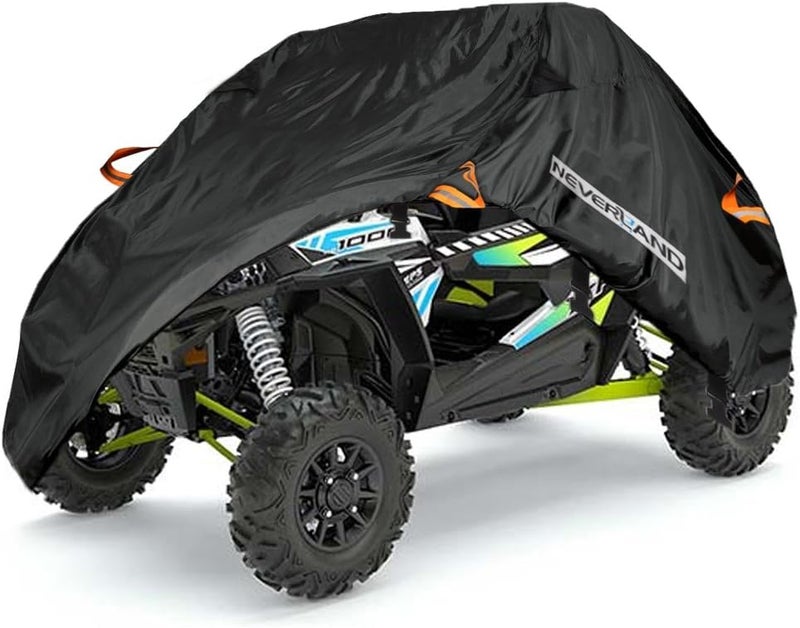NEVERLAND UTV Cover 2-3 Seater - Heavy Duty Side by Side Cover Waterproof Outdoor Compatible with Polaris Ranger RZR Yamaha Wolverine Can-Am Defender Honda Kawasaki Teryx Textron Off Road Wildcat