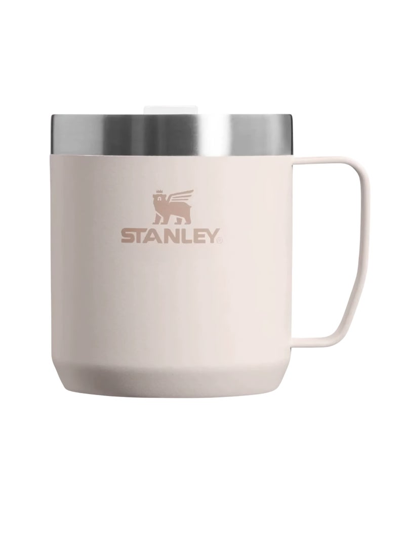 Stanley Camp Mug, Stainless Steel Thermal Tumbler, Lightweight And Portable Coffee Cup With Handle, Dishwasher Safe Durable Travel Mug For Water Tea, Coffee, (1pc, Light Pink) - Image 1