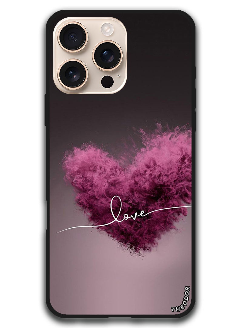 Theodor Protective Case Anti Scratch Shock Proof Bumper Cover For iPhone 16 Pro Max (6.9)-inch Love - Image 1