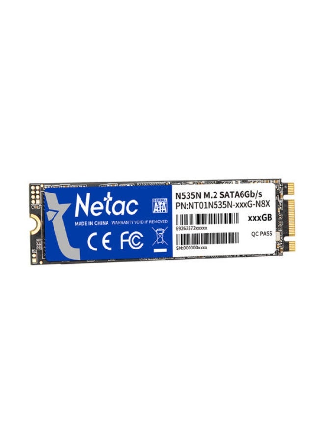 NETAC SSD 512GB N535N M.2 2280 SATAIII 3D NAND, R/W UP TO 540/490MB/S - NT01N535N-512G-N8X 512 GB - Image 1