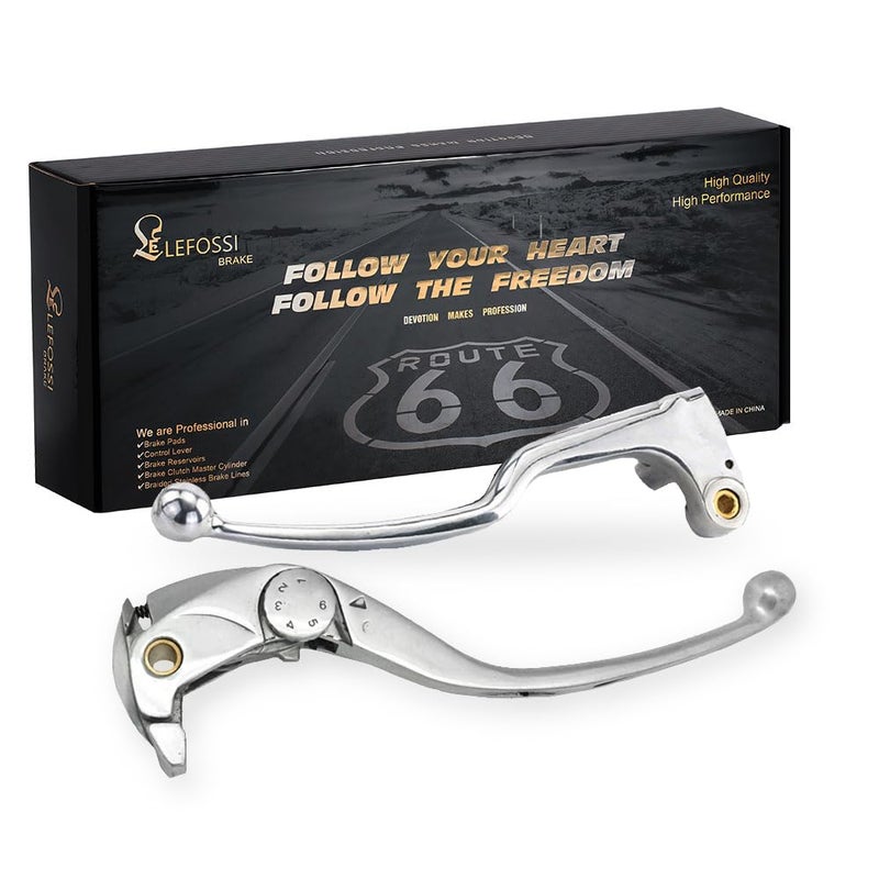 LE LEFOSSI Premium Aluminum Motorcycle Brake Clutch Lever Compatiable with Honda CBR 1000 RR CBR1000RR CBR600RR CBR 600 RR 2007 2008 2009 2010 2011 2012 2013 2014 2015 2016 2017 2018 Polished - Image 2