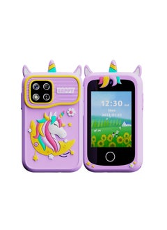 EVEREEN Kids Smart Phone for Girls, Dual Camera Unicorn Kids Phone Toy with Games, Music Player, Toddler Cell Phone Kids Learning Play Toy for 3-12 Years Old Boys Girls, Christmas Birthday With 8G Card (Pink)  - Image 1
