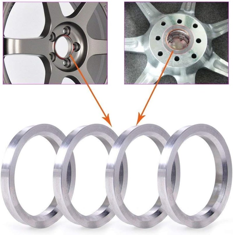 ZHTEAPR 4pc Aluminium Alloy Wheel Hub Centric Rings 87.1 to 108mm - Image 2