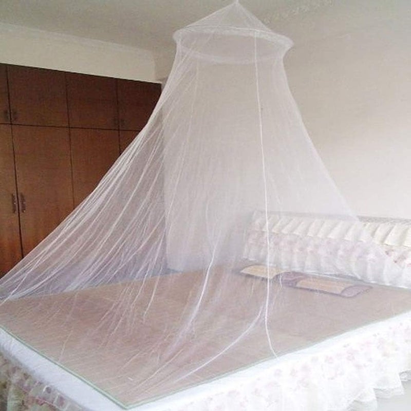 DAYSTART Mosquito Net Round Lace Curtain Dome Bed Canopy Netting for Single to King Size Beds,Camping (White) - Image 5