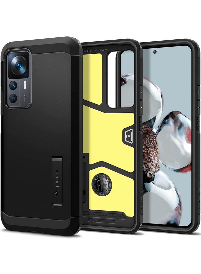 Spigen Tough Armor for Xiaomi 12T and Xiaomi 12T Pro Case Cover with Extreme Impact Foam - Black - Image 1