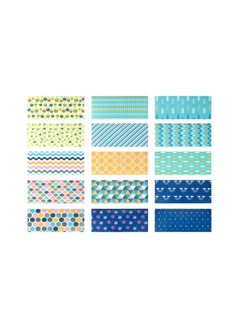 KASTWAVE - Plastic Envelopes, 32 PCS Cash Envelope System, 15 Pack Waterproof Reusable Plastic Budget Envelopes, 15 PCS Expense Tracking Budget Sheets and 24 Bill Planner Stickers (Rainbow) - Image 1