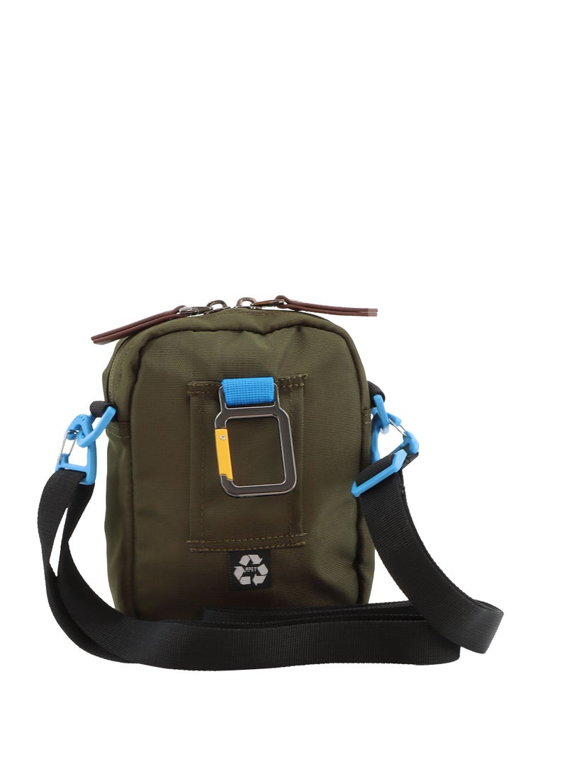 حقيبة Discovery ICON Utility Bag باللون الكاكي، حقيبة كتف كاجوال بسحاب للرجال والنساء مع حزام كتف قابل للإزالة وجيب RFID آمن