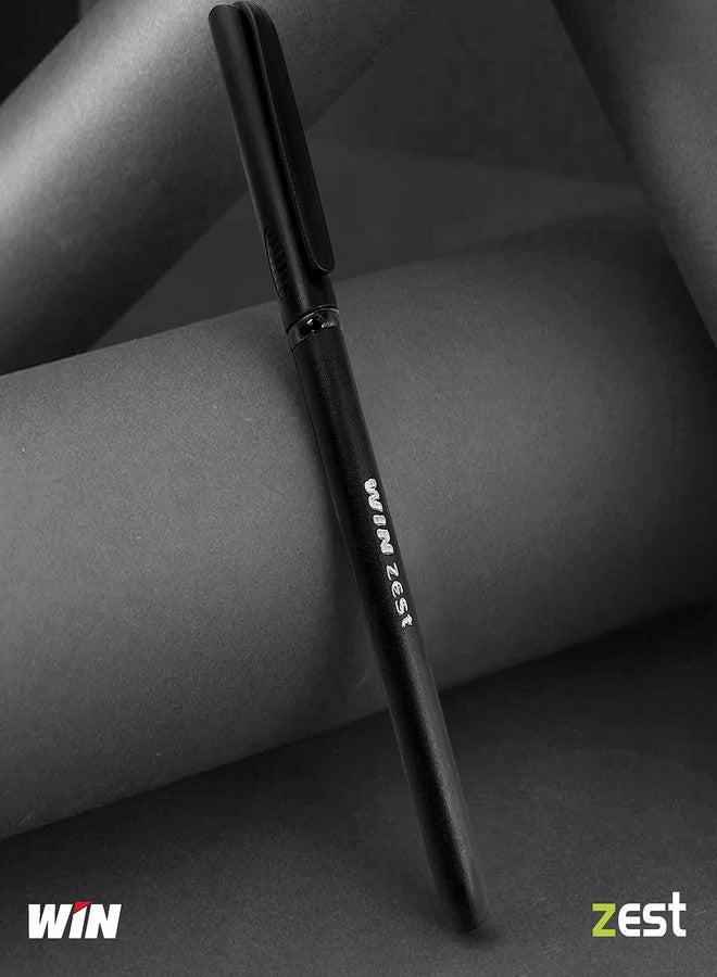 دبليو آي أن أقلام حبر جاف WINT Zest | 100 قلم حبر أسود | أقلام حبر جاف أنيقة وعالية الجودة | كتابة سلسة | رأس 0.7 مم | مجموعة ألوان مختلفة للهيكل | عبوة أدوات مكتبية متنوعة - Image 5