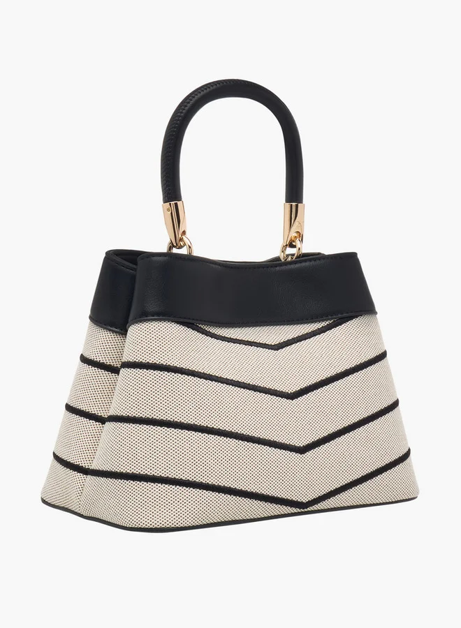 Celeste Women's Colourblock Tote Bag with Top Handle and Detachable Strap