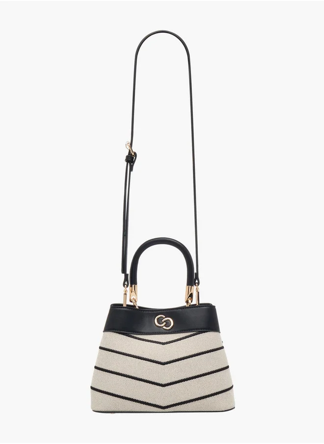 Celeste Women's Colourblock Tote Bag with Top Handle and Detachable Strap