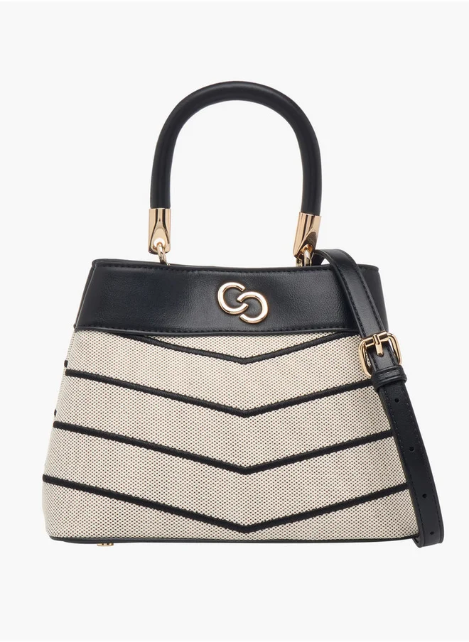 Celeste Women's Colourblock Tote Bag with Top Handle and Detachable Strap