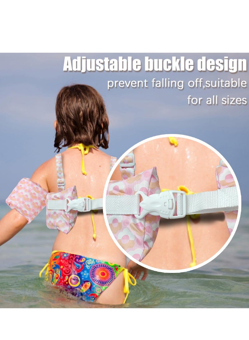 SOLARAE Swimming Arm bands Float Vest Swim Floaties Learn Training to Water Wings for Boys and Girls - Image 2