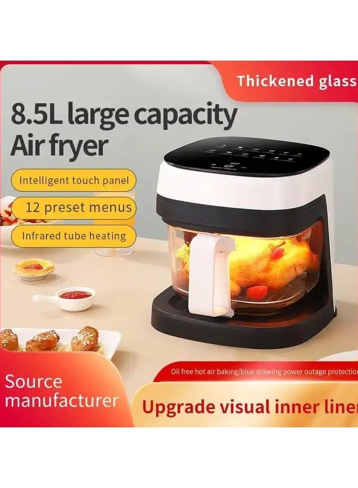 سيلفر كريست مقلاة هوائية سيلفر كريست سعة 8.5 لتر، سعة XXL، سلة عرض، 8 وظائف محددة مسبقًا، 1400 وات  - Image 2