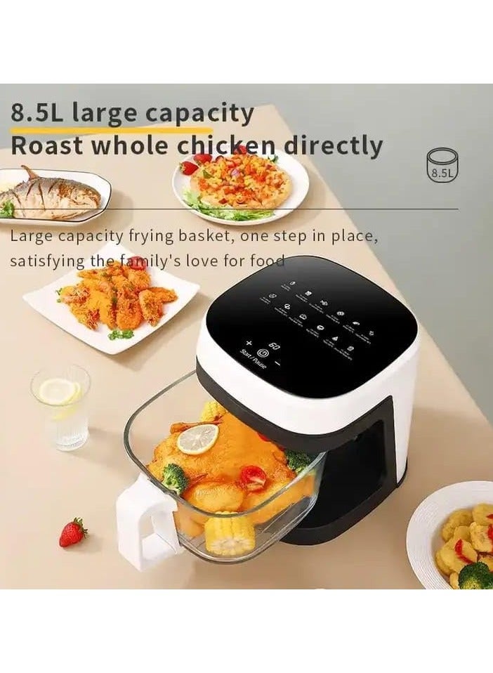 سيلفر كريست مقلاة هوائية سيلفر كريست سعة 8.5 لتر، سعة XXL، سلة عرض، 8 وظائف محددة مسبقًا، 1400 وات  - Image 3