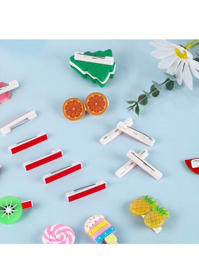 rocooart 22mm Large Safety Bar Pins with Adhesive 100 Pcs Durable Metal Safety Pins for Name Tags Everyday Use Office Home Sewing Craft - Image 5
