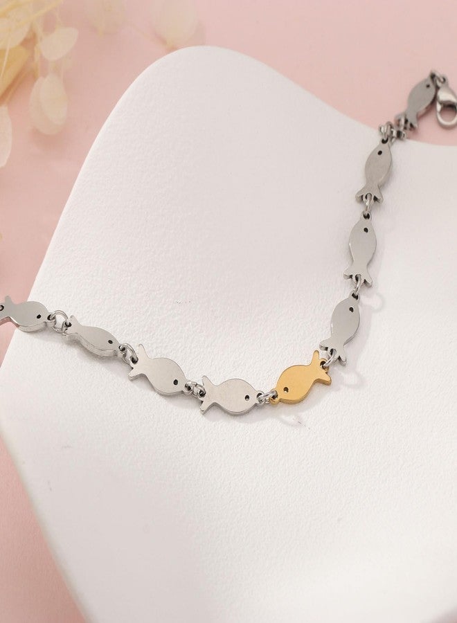 AULSIEY Swim Against The Current Bracelet,Wave Inspirational Bracelet Gifts for Women, Get Well Thinking of You Gifts, The Chosen Merchandise Gift,Encouragement Gift for Best Friend Sister - G - Image 4