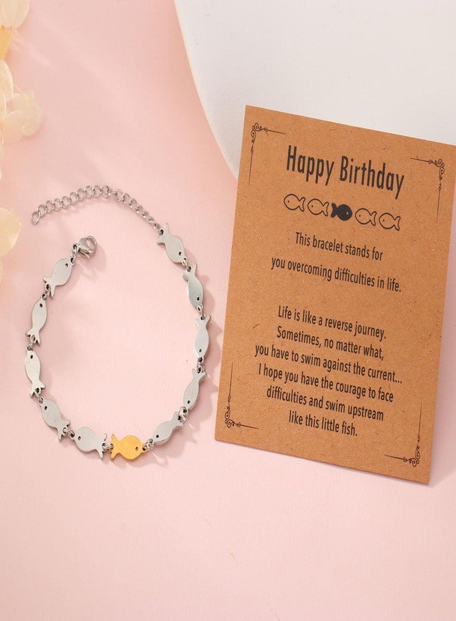 AULSIEY Swim Against The Current Bracelet,Wave Inspirational Bracelet Gifts for Women, Get Well Thinking of You Gifts, The Chosen Merchandise Gift,Encouragement Gift for Best Friend Sister - G - Image 3