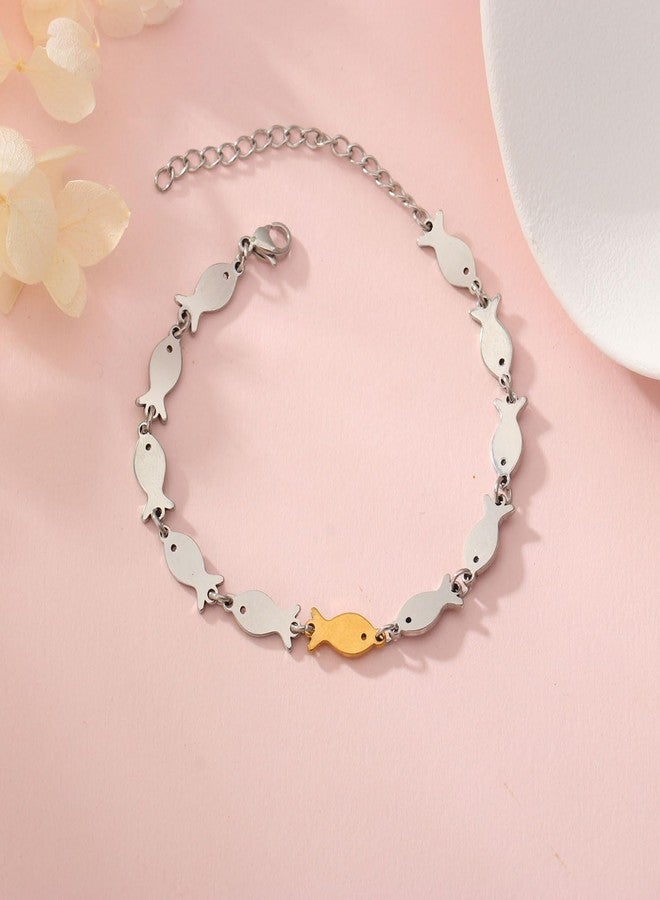 AULSIEY Swim Against The Current Bracelet,Wave Inspirational Bracelet Gifts for Women, Get Well Thinking of You Gifts, The Chosen Merchandise Gift,Encouragement Gift for Best Friend Sister - G - Image 2