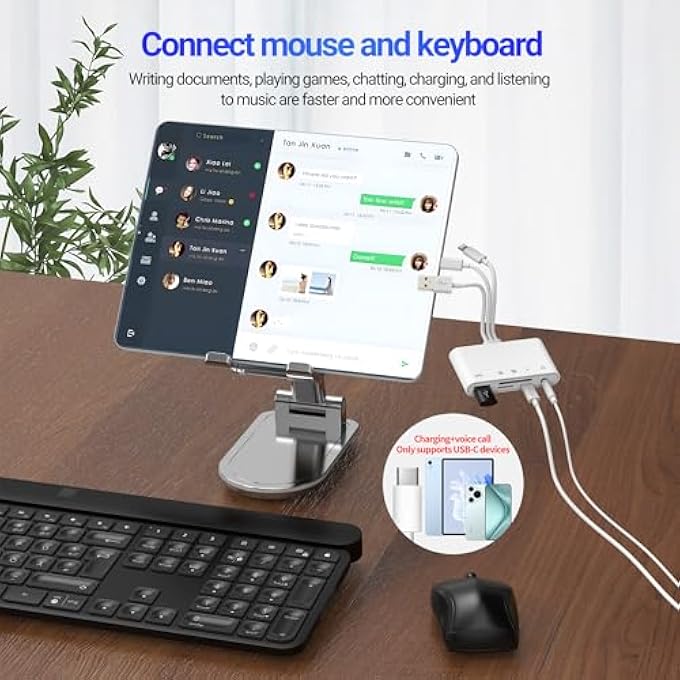 rayihni USB C LIGHTNING USB ADAPTER (5IN3) SD TF CARD READER OTG 3.0 3.5MM HEADPHONE TYPE C CHARGING CABLE FOR APPLE IPHONE 16 15 14 13 CAMERA PHOTO TRANSFER FLASH DRIVE MICRO SD MEMORY COMPATIBLE FOR SAMSUNG - Image 3